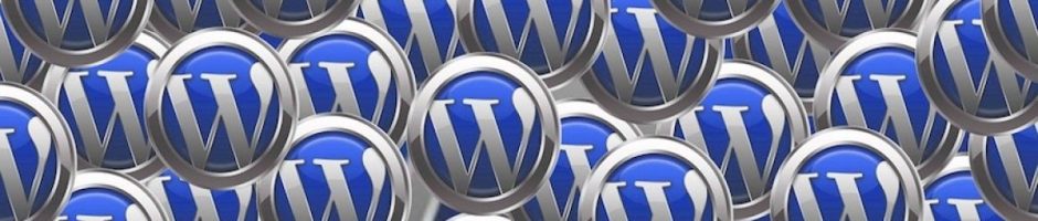 An image of the letter W in lots of blue badges.