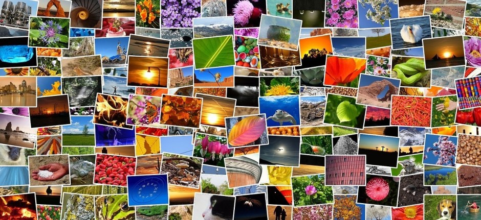 An image showing lots of colourful photos and images