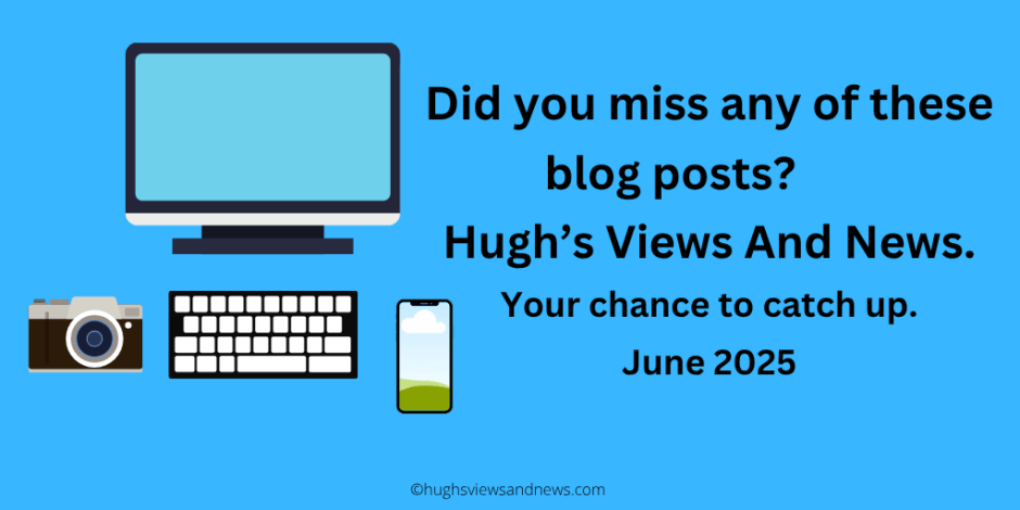 An image with a light blue background showing an image oif a desktop computer, keyboard, camera and mobile phone with the words Did You Miss Any Of These Blog Posts?