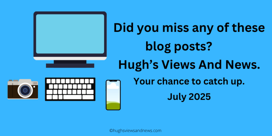 A light blue image with an image of a desktop computer, keyboard and mobile phone with the words ' Did you miss any of these blog posts?'