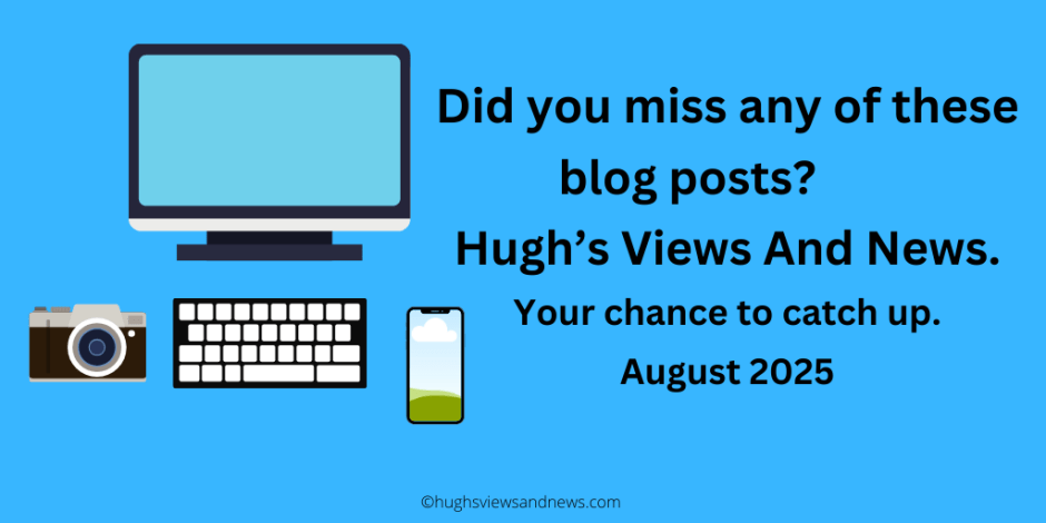 A light blue image with an image of a desktop computer, keyboard and mobile phone with the words ' Did you miss any of these blog posts?'