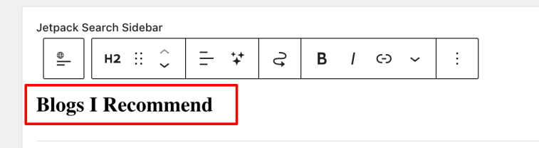 An image highlighting how to change the name of a Blogroll on WordPress